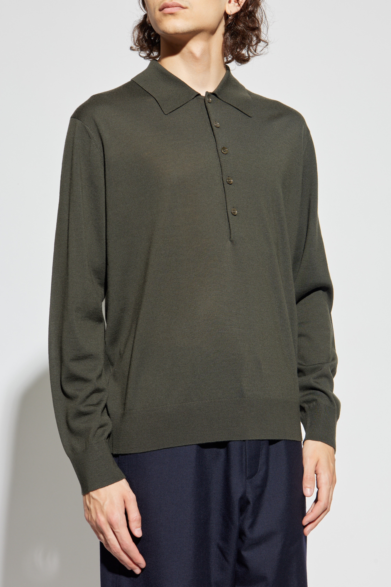 Green Wool polo Dries Van Noten - Vitkac Canada